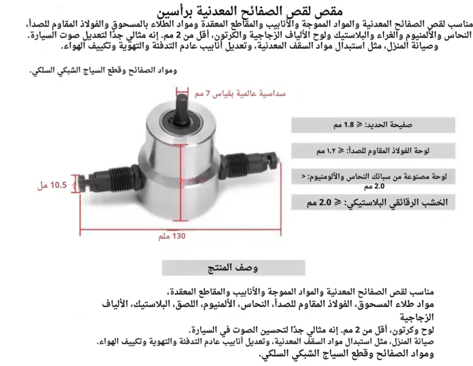 ⁦قاطع الصفائح الفولاذية⁩ - الصورة ⁦2⁩