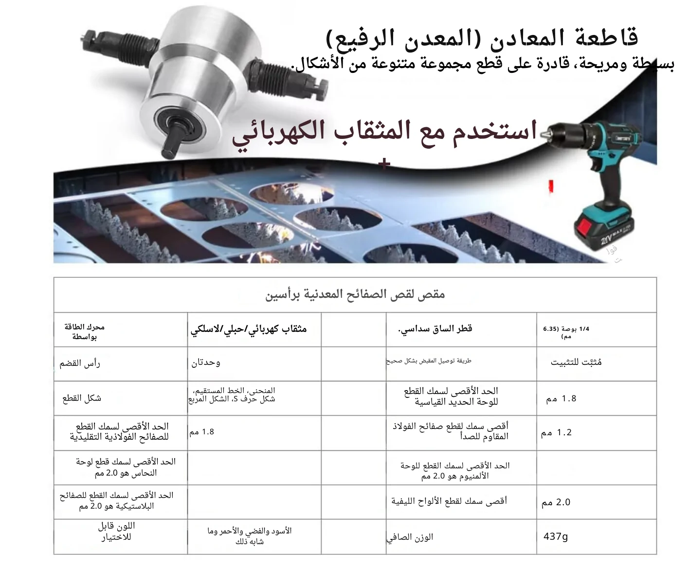⁦قاطع الصفائح الفولاذية⁩ - الصورة ⁦5⁩